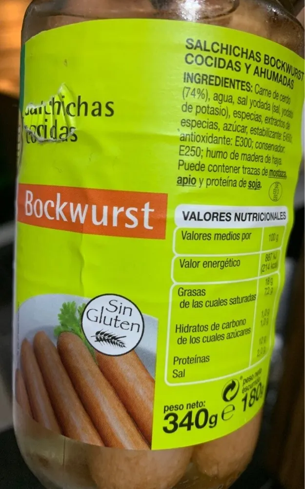 Salchichas cocidas