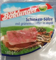 Schinken-Sülze mit grünem Pfeffer in Aspik