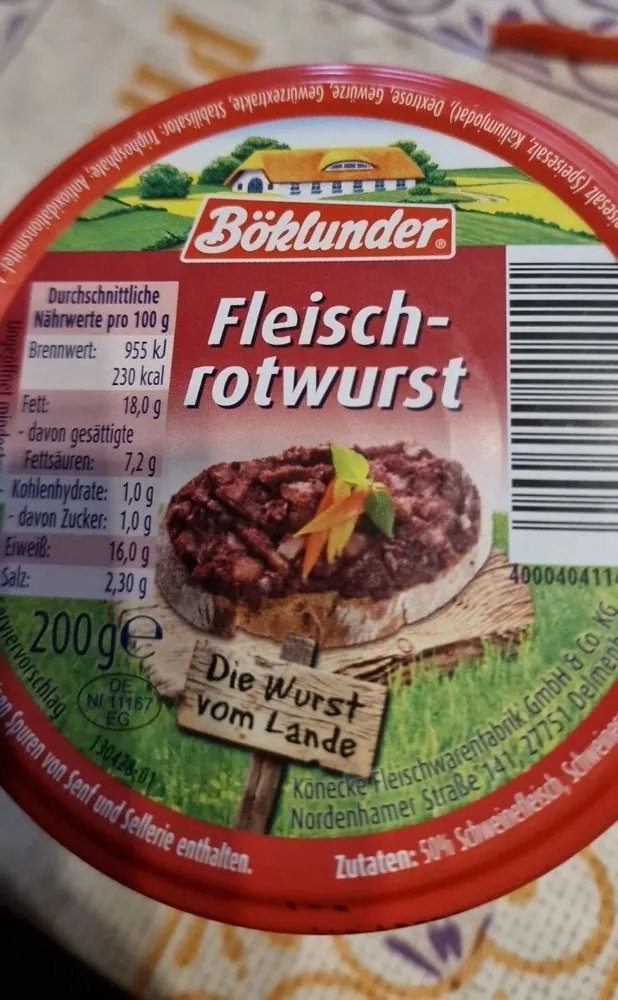 Fleisch-Rotwurst