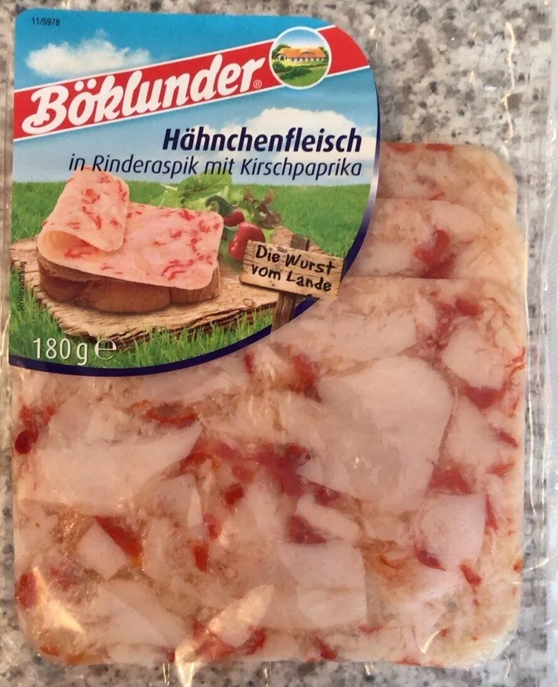 Hähnchenfleisch in Aspik