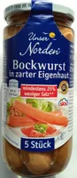 Bockwurst in zarter Eigenhaut salzreduziert