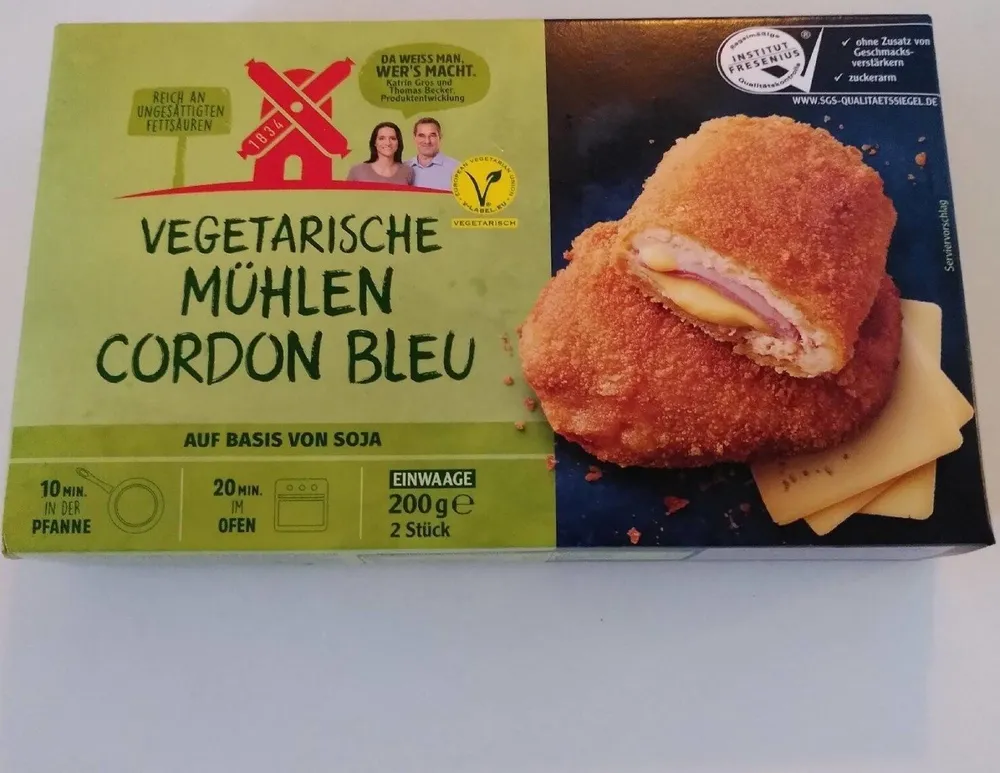 Vegetarische Mühlen Cordon Bleu