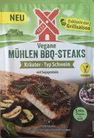 Vegane Mühlen BBQ-Steaks Kräuter - Typ Schwein