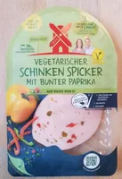 Vegetarischer Schinken-Spicker mit bunter Paprika
