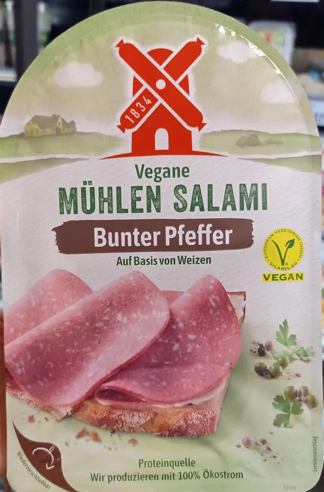 Vegane Mühlen Salami bunter Pfeffer