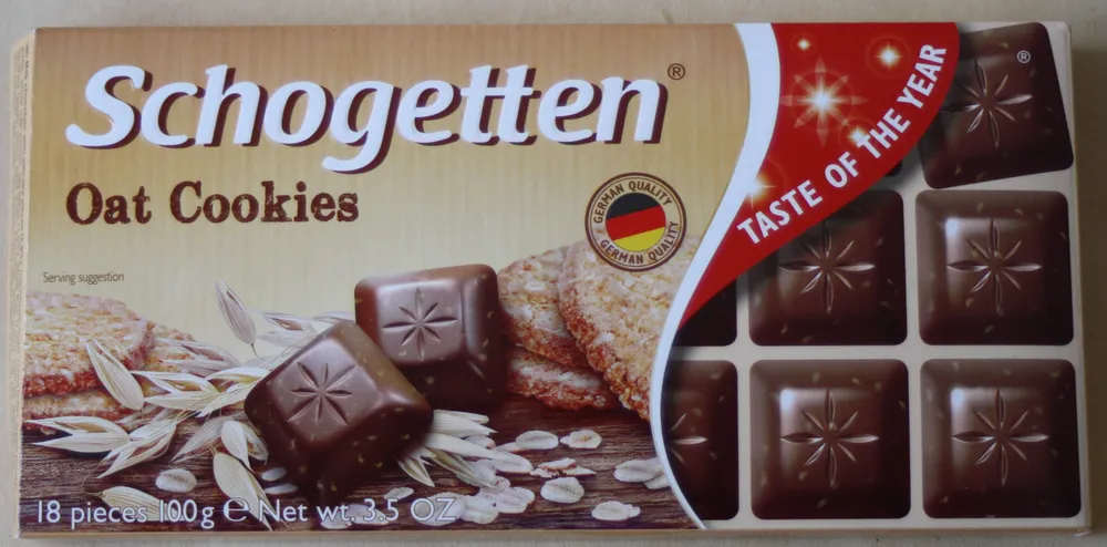 Schogetten Ciocolată cu lapte cu bucățele de biscuiți cu ovăz