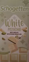 White PISTACHIO WHITE CHOCOLATE WITH PISTACHIO CREAM FILLING