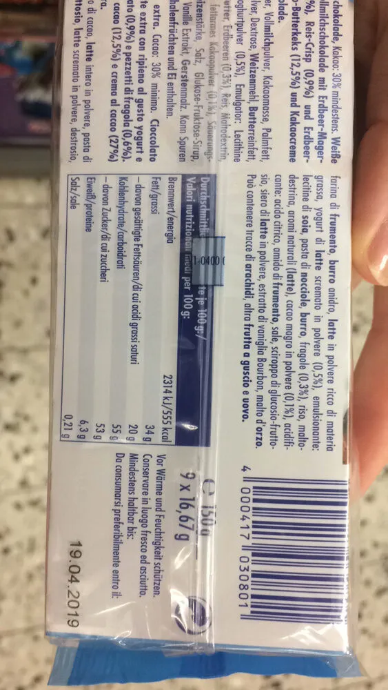 Ritter Sport Mini Mix Schokosprüche 9er