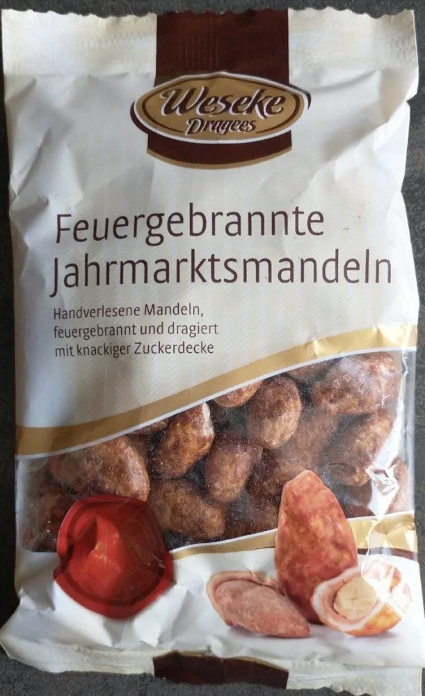 Feuergebrannte Jahrmarktsmandeln