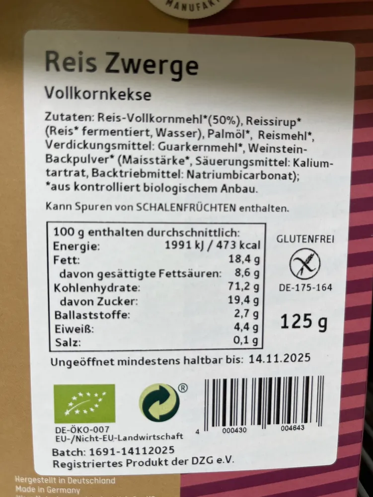 Vollkornkekse