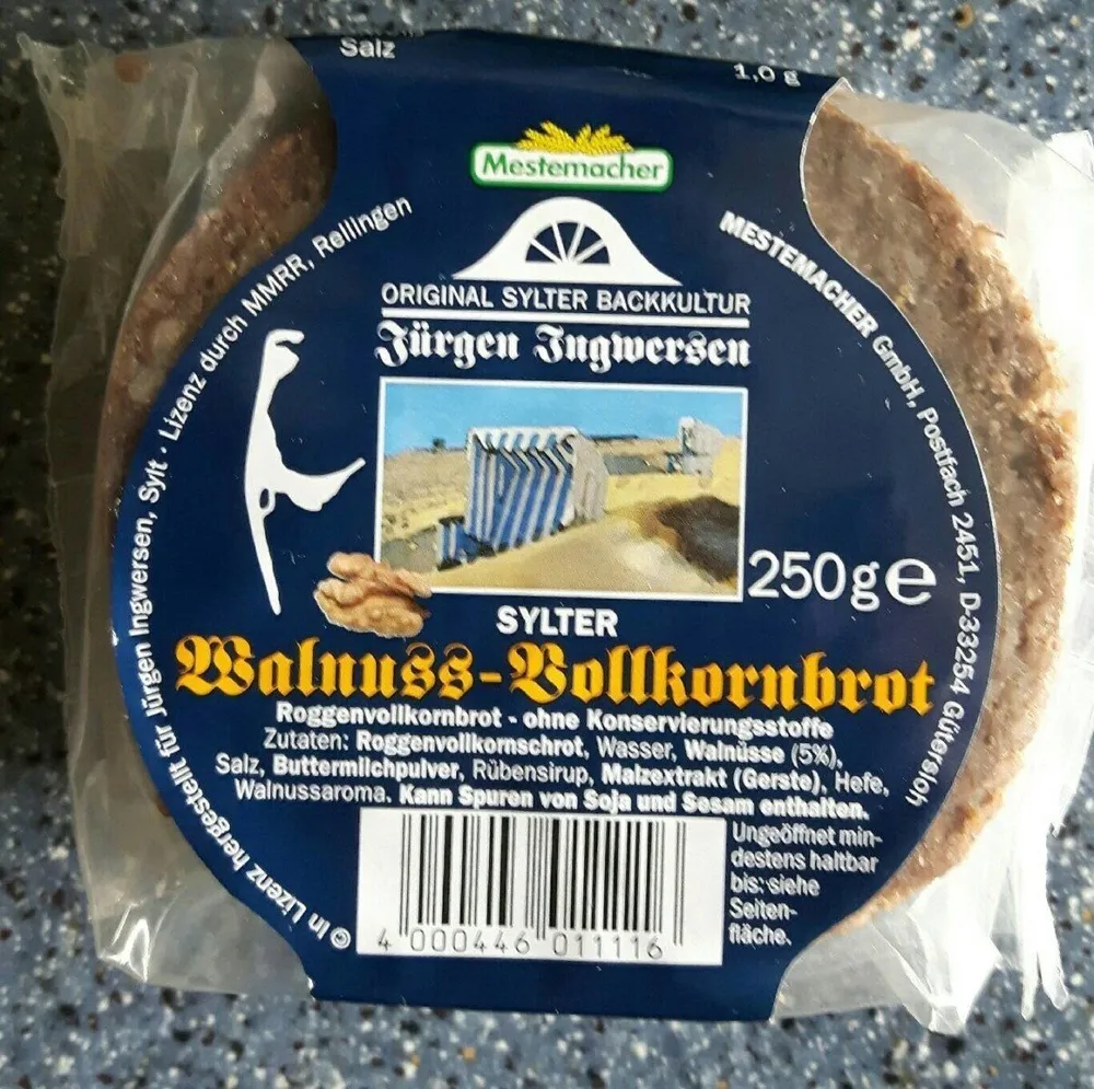 Mestemacher Sylter-Walnuss-Volkornbrot 4000446011116
