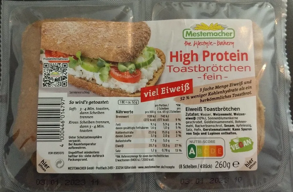 High Proteinbrötchen fein