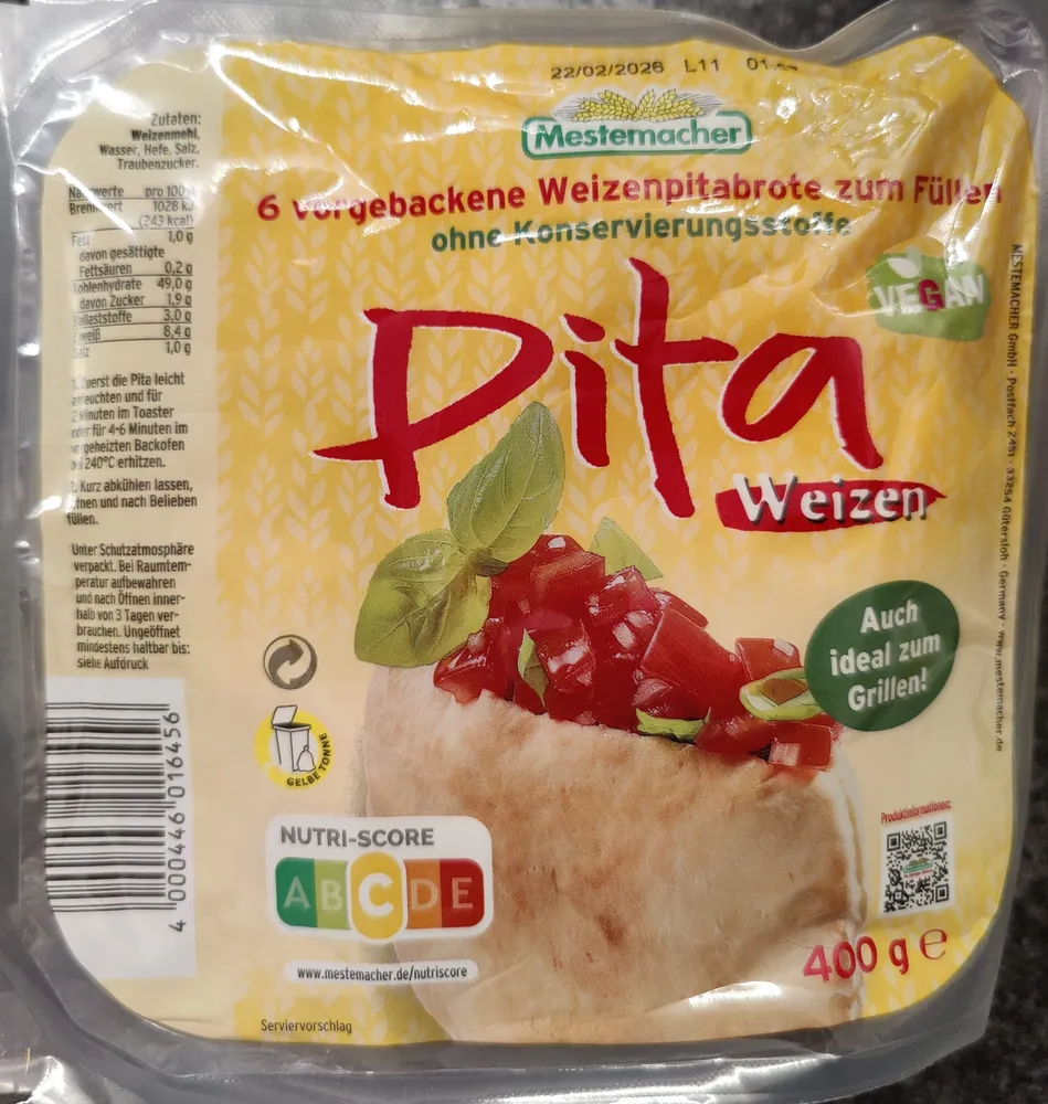 Weizen Pita
