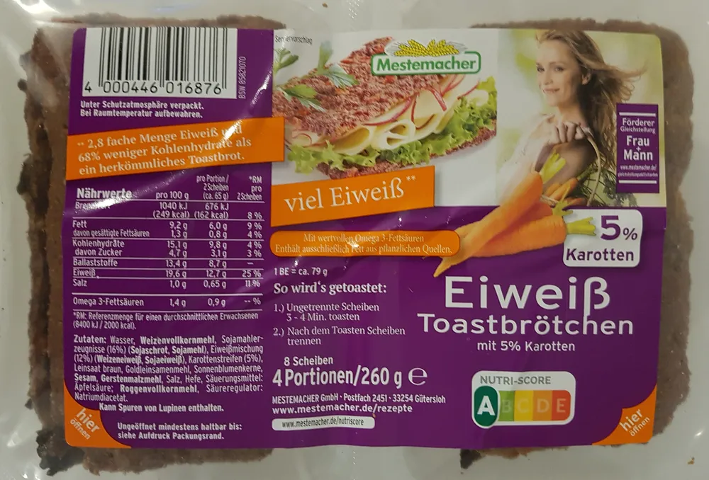 Eiweiß-Toastbrötchen
