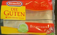 Die Guten Feine Frischei-Nudeln Buchstaben