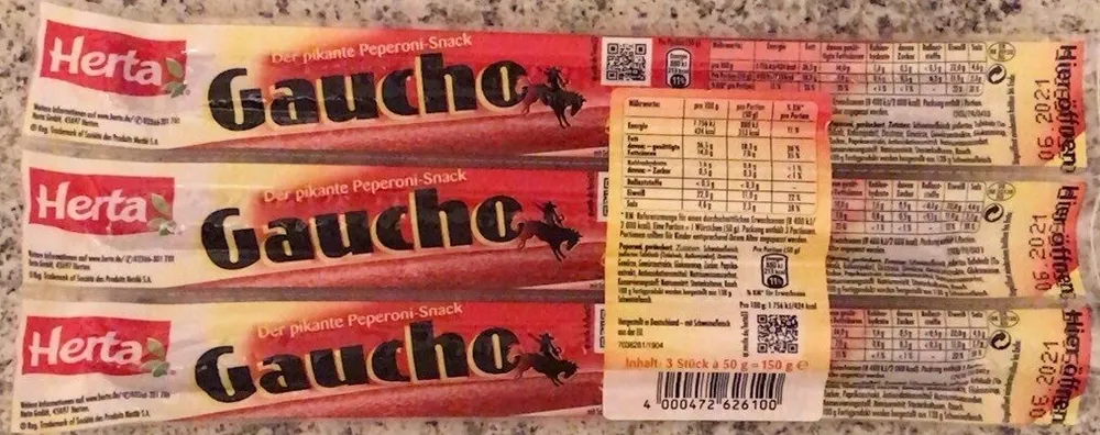 Gaucho peperoni snack