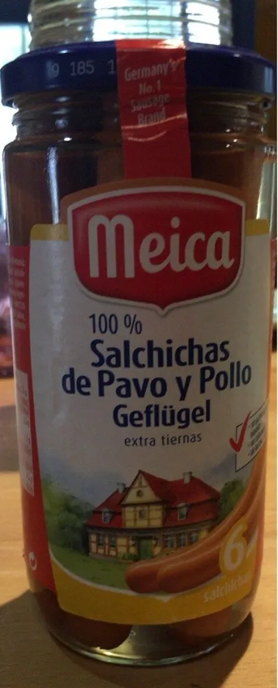 Salsichas de pollo y pavo geflügel