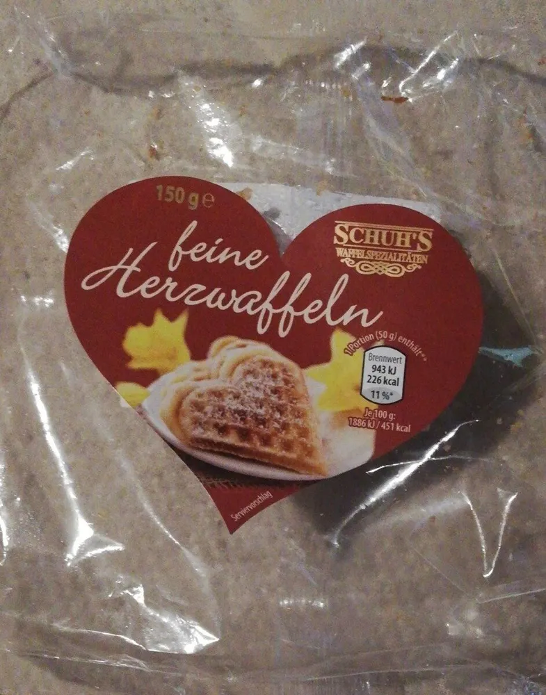 Feine Herzwaffeln