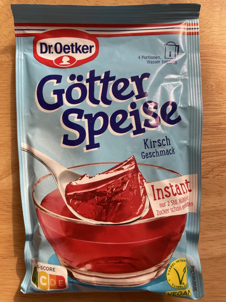 Götterspeise Kirsch-Geschmack