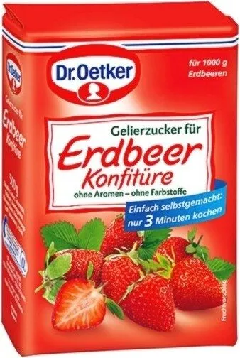 Gelierzucker für Erbeerkonfitüre
