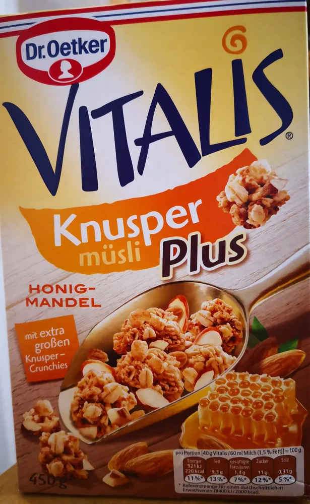 Vitalis Knusper Müsli Plus Honig Mandel