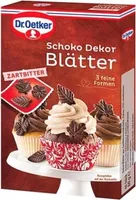 Schoko Dekor Blätter Zartbitter