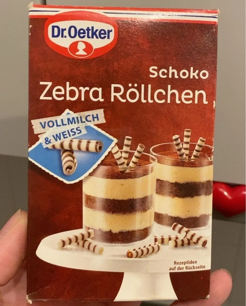 Dekor: Schoko Zebra Röllchen