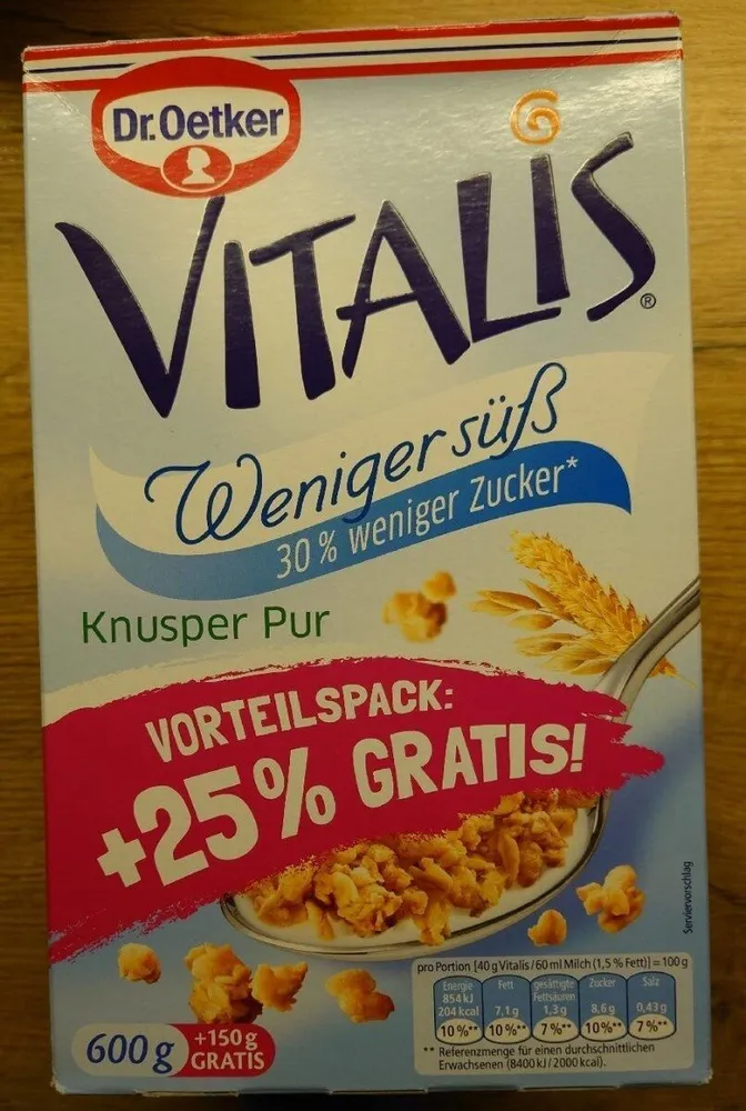 Vitalis Knusper Pur Weniger Süß