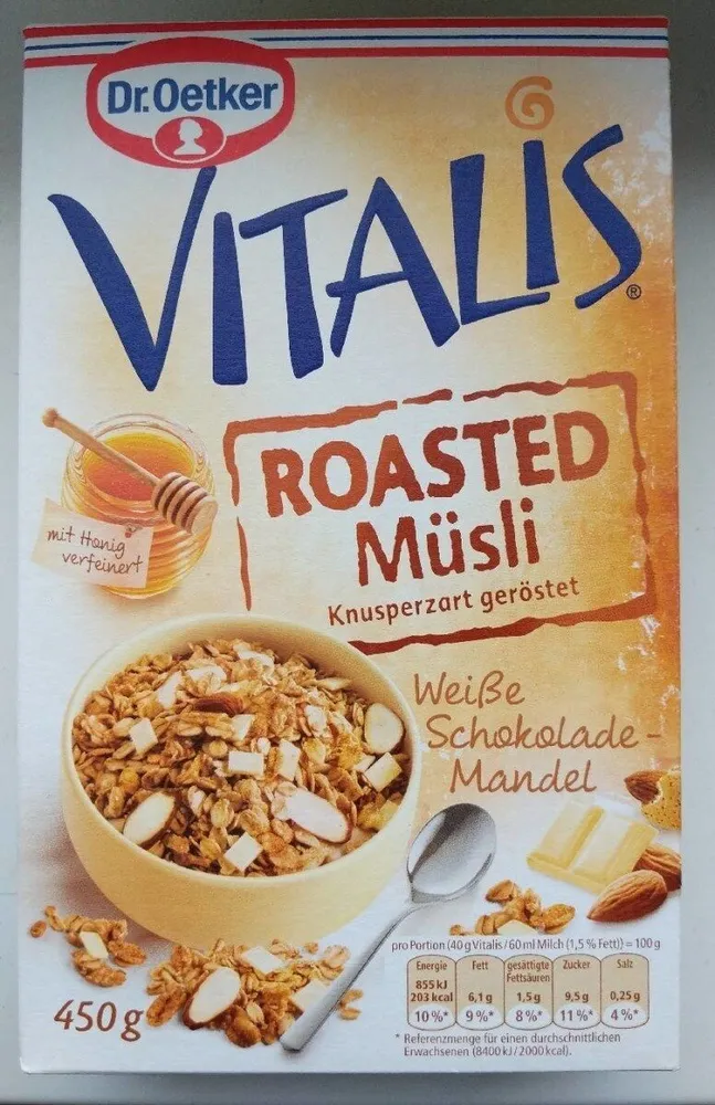 Vitalis Roasted Müsli Weiße Schokolade-Mandel