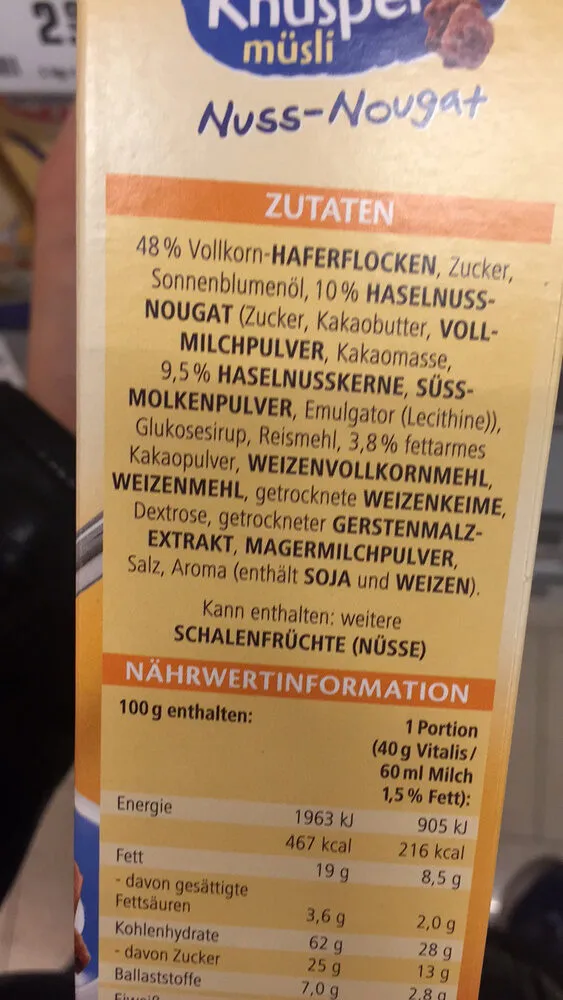 Knusper-müsli Nuss-Nougat