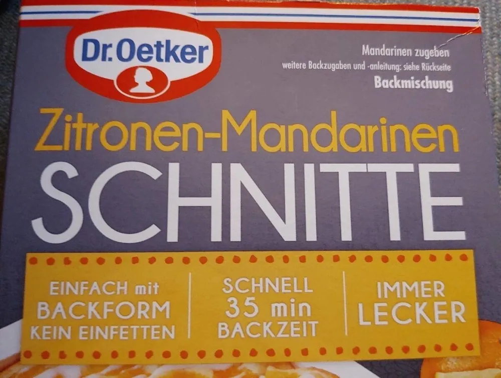 Zitronen Mandarinen Schnitte Dr. Oetker