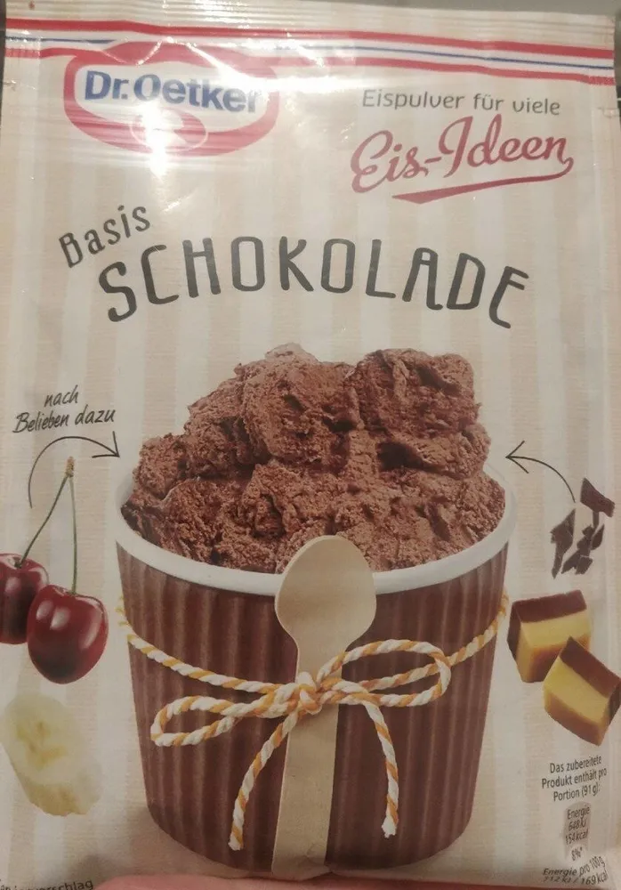 Pulver Schokoladeneis