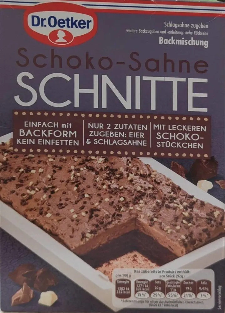 Schoko-Sahne Schnitte