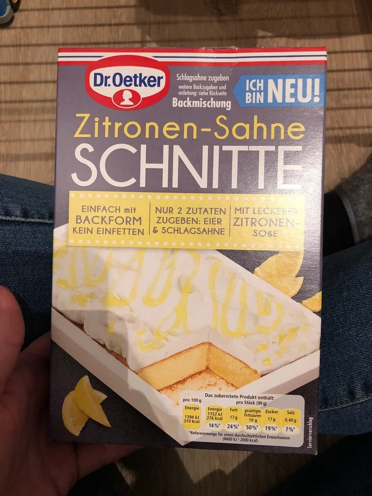 Zitronen Sahne schnitten
