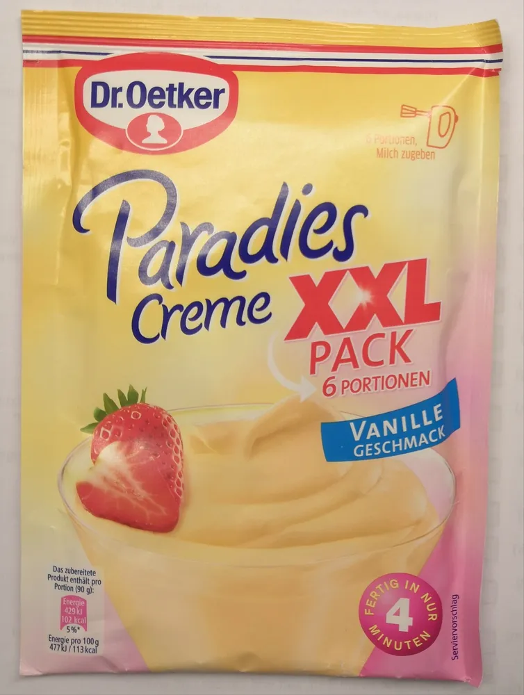 Paradies Creme XXL Vanillegeschmack