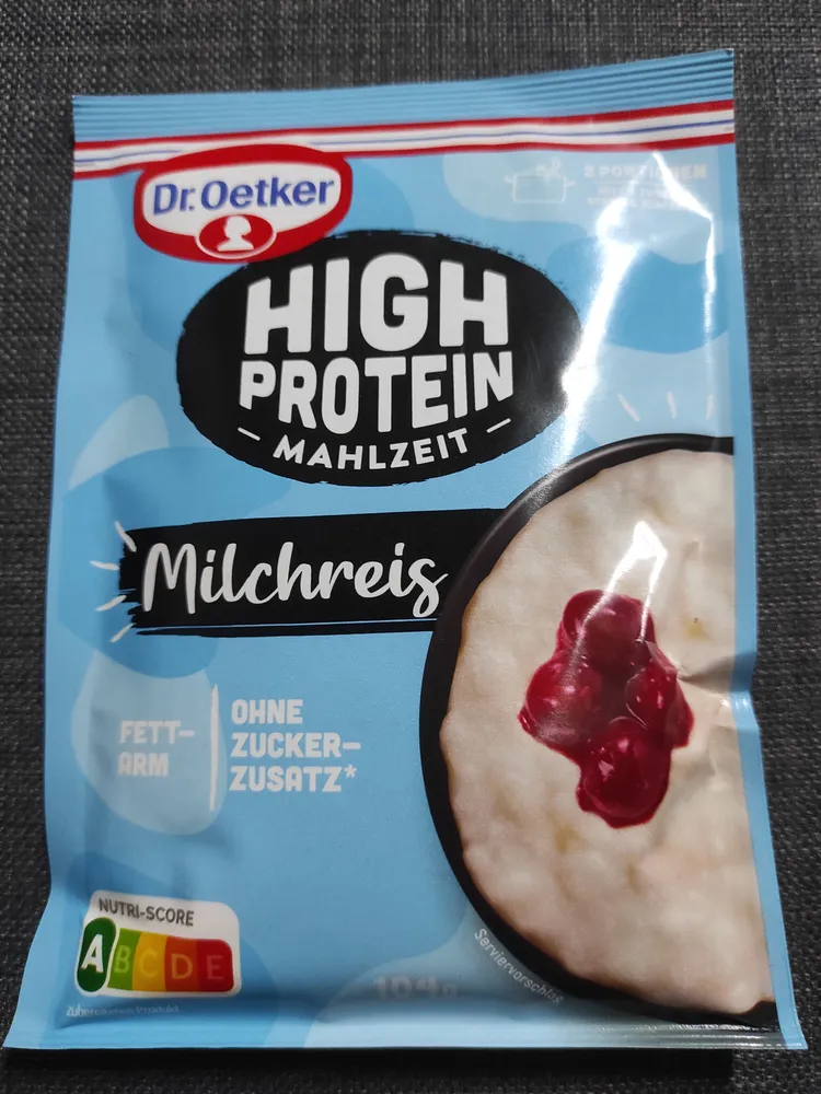 High Protein-Mahlzeit Milchreis