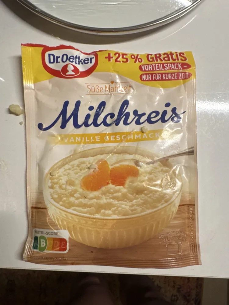 Milchreis Vanille Geschmack