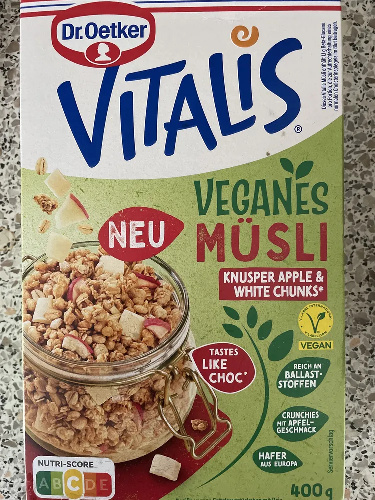 Vitalis Veganes Müsli Knusper Apple White Chunks