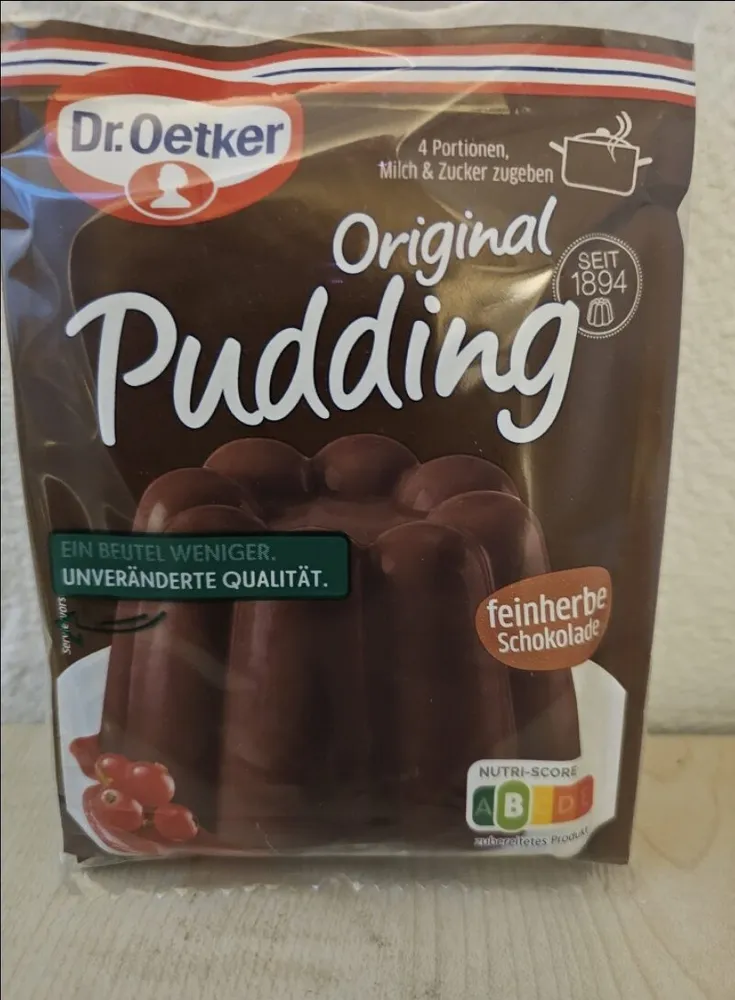 Pudding feinherbe Schokolade