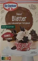 Dekor Blätter aus kakaohaltiger Fettglasur