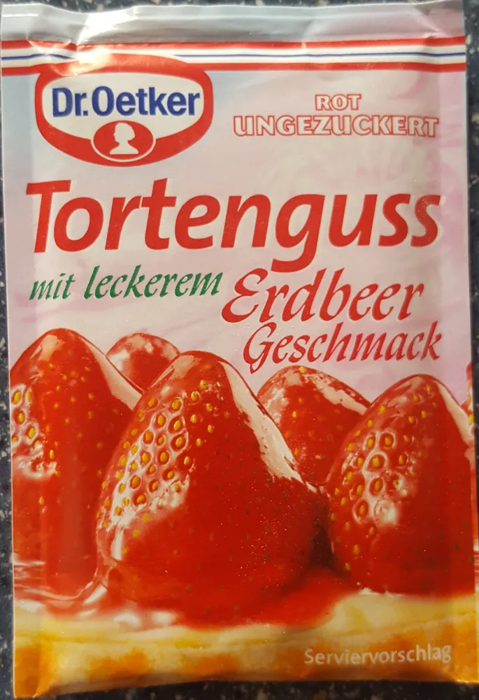 Süßes Tortenguss rot
