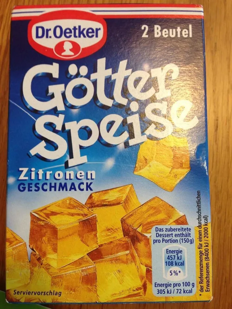 Götterspeise Zitrone angefangen