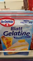Blatt Gelatine