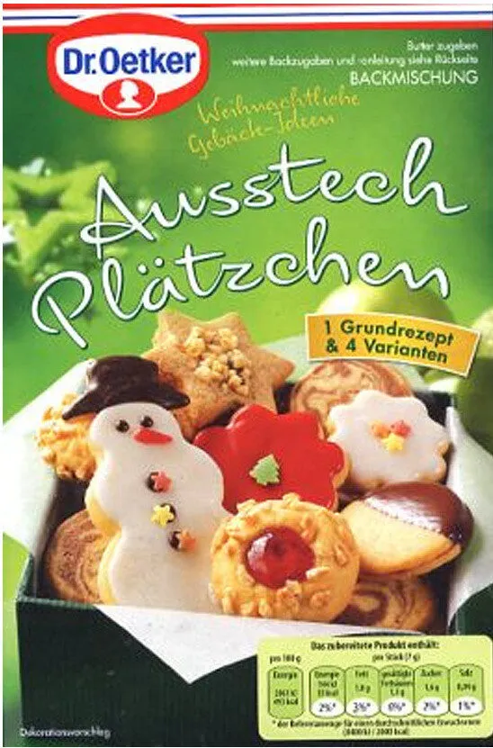 Ausstech Plätzchen, Backmischung