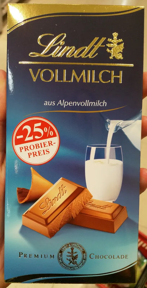 Lindt Vollmilchschokolade