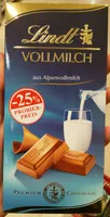 Lindt Vollmilchschokolade