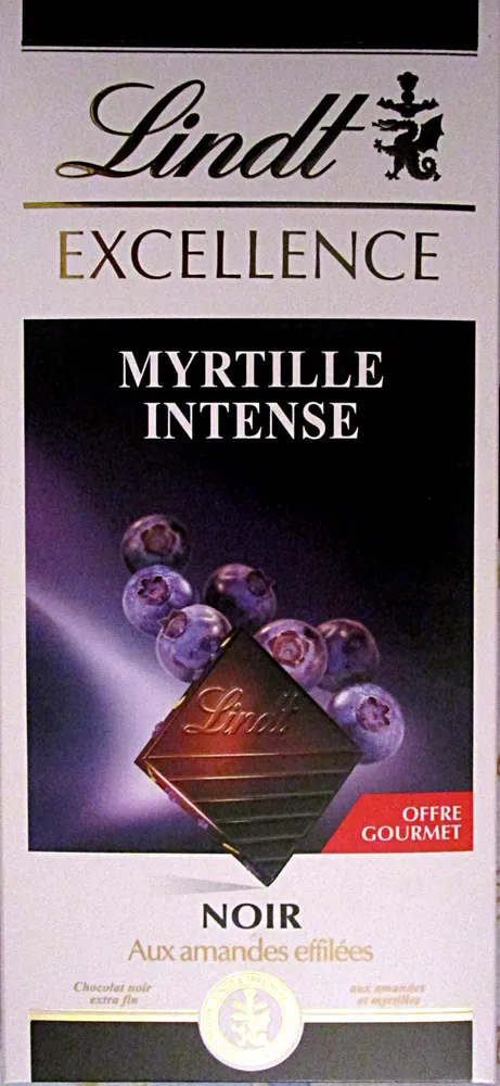 Excellence - Chocolat noir extra-fin aux amandes et myrtilles