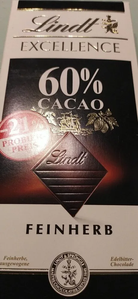 Lindt excellence 60 %cacao