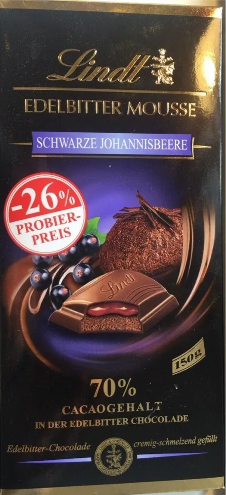Edelbitter Mousse Schwarze Johannisbeere
