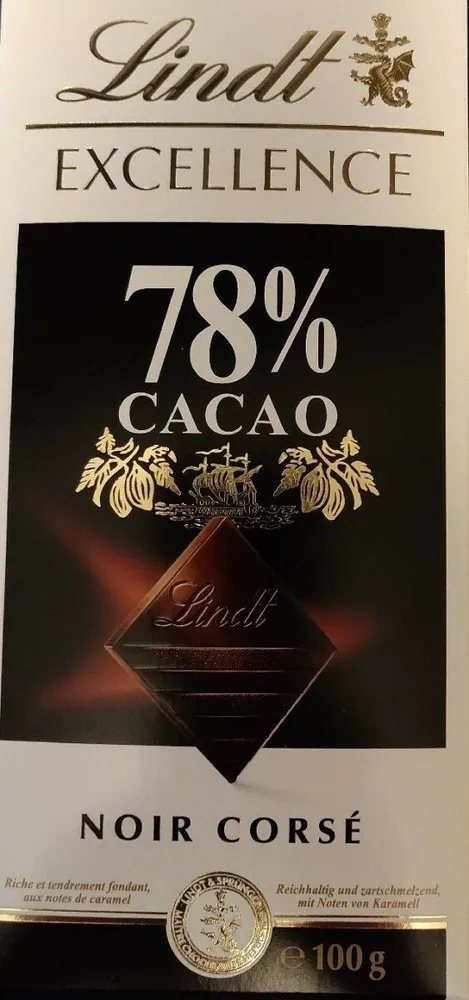 Lindt Excellence 78% Cacao Noir Corsé